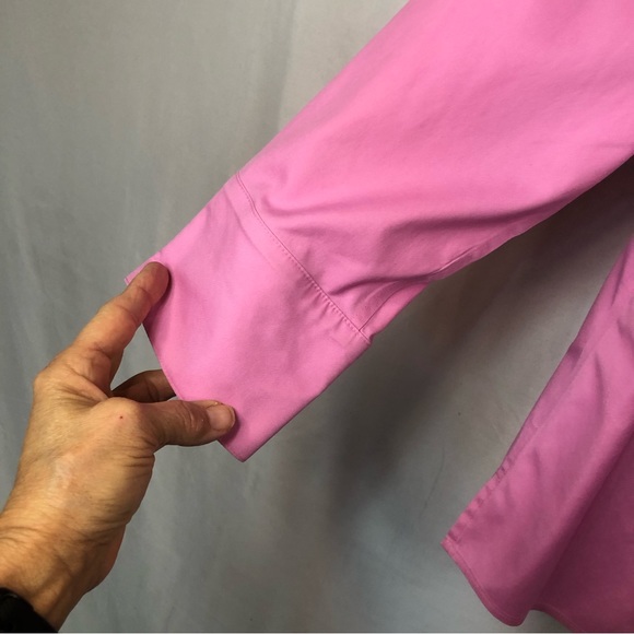 Chico’s Women’s Blouse Top Classic Curbed Hem Cuffed 3/4 Sleeve No Iron Cotton - Picture 5 of 9